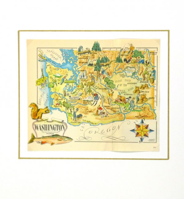 Washington Pictorial Map, 1946-matted-6260K