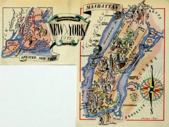 New York City Pictorial Map, 1946-main-6265K