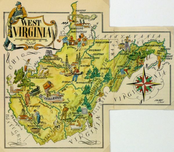 West Virginia Pictorial Map, 1946-main-6273K