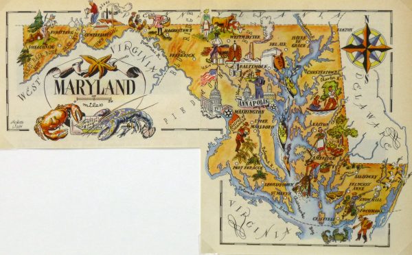 Maryland Pictorial Map, 1946-main-6279K