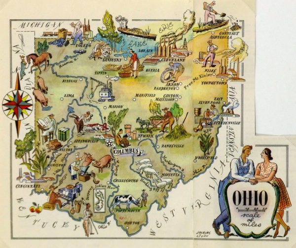 Ohio Pictorial Map, 1946-main-6280K