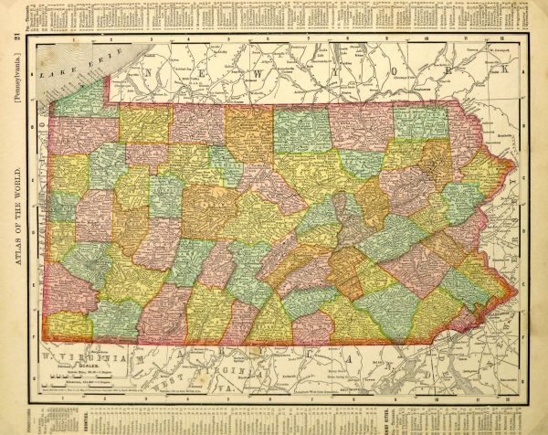 Map of Pennsylvania, 1895-main-6449K