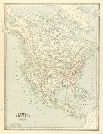 North America Map, 1890-main-6479K