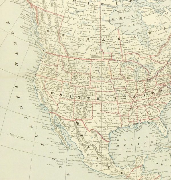 North America Map, 1890-detail-6479K