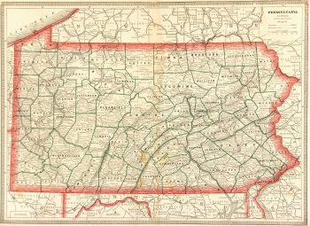 Pennsylvania Map, 1890-main-6483K