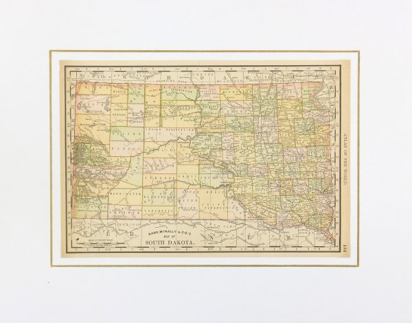 Map - South Dakota, 1889-matted-6515K