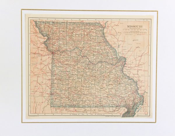 Missouri Map, 1907-matted-6532K