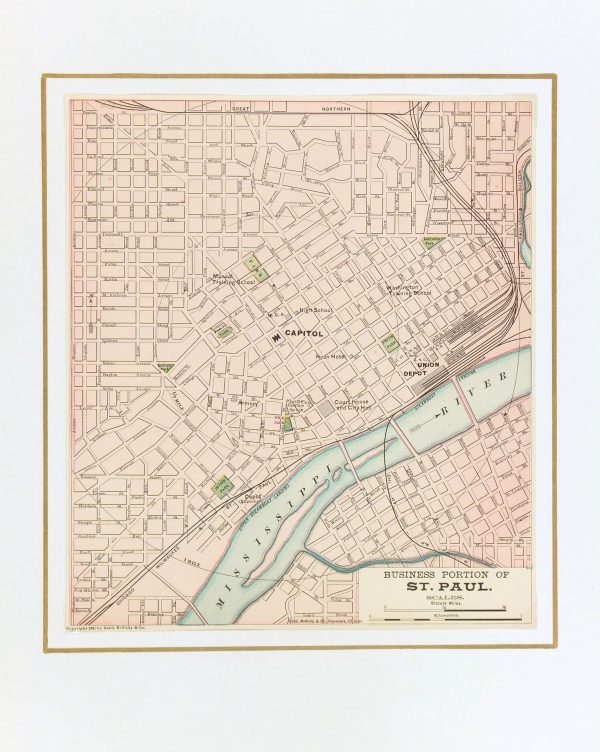St paul Map - matted-6577K