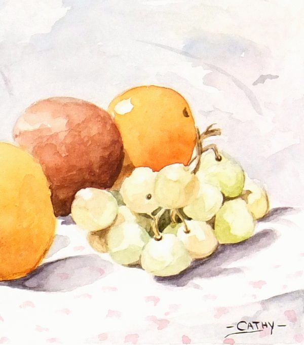 Watercolor Still Life- Season Harvest-detail 2-7017K
