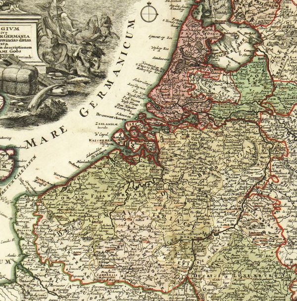 Vintage Map Holland & Belgium, 1724 - Image 3