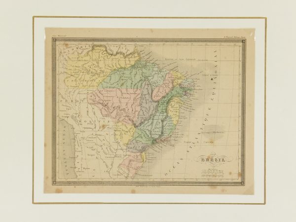 Brazil Map, 1877-matted-7303K