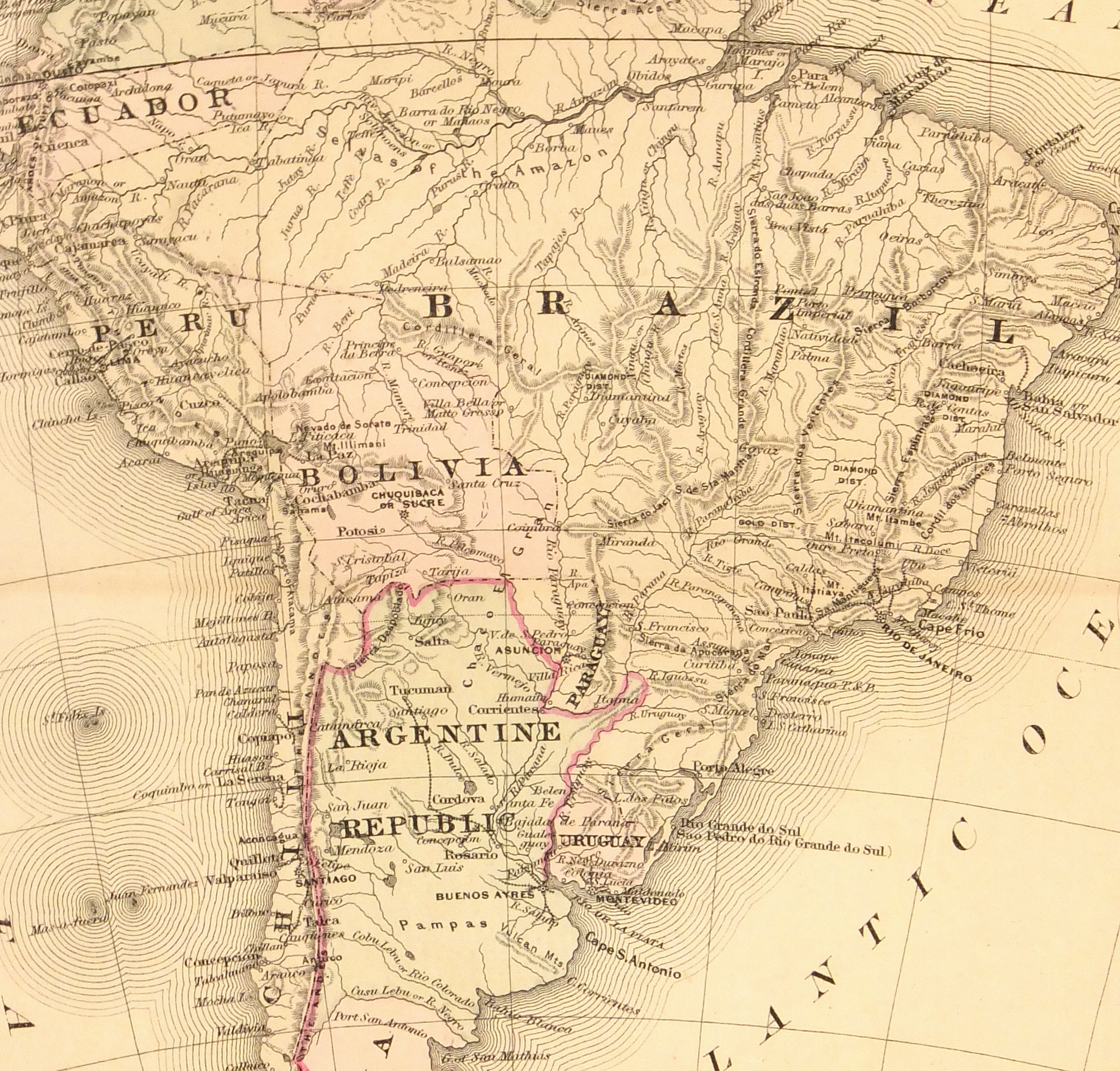 South America Map, 1885 - Image 3