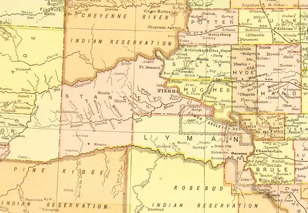 Map - South Dakota, 1901-detail-7721K