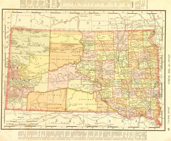 Map - South Dakota, 1901-main-7721K