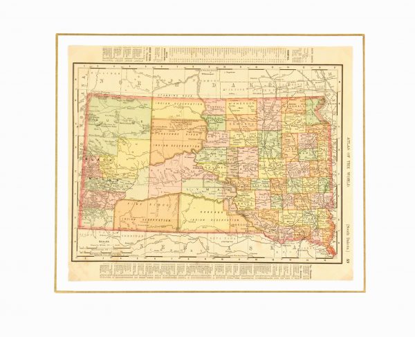 Map - South Dakota, 1901-matted-7721K