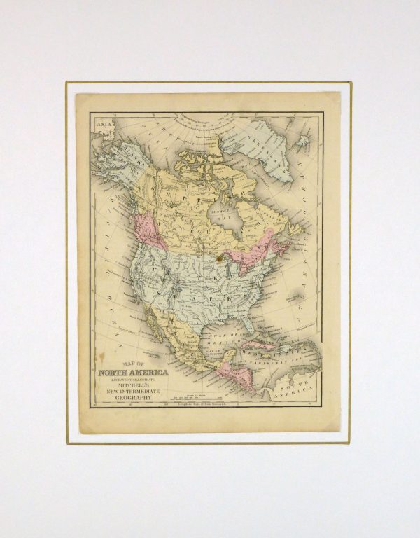 Map of North America, 1876-matted-8192K