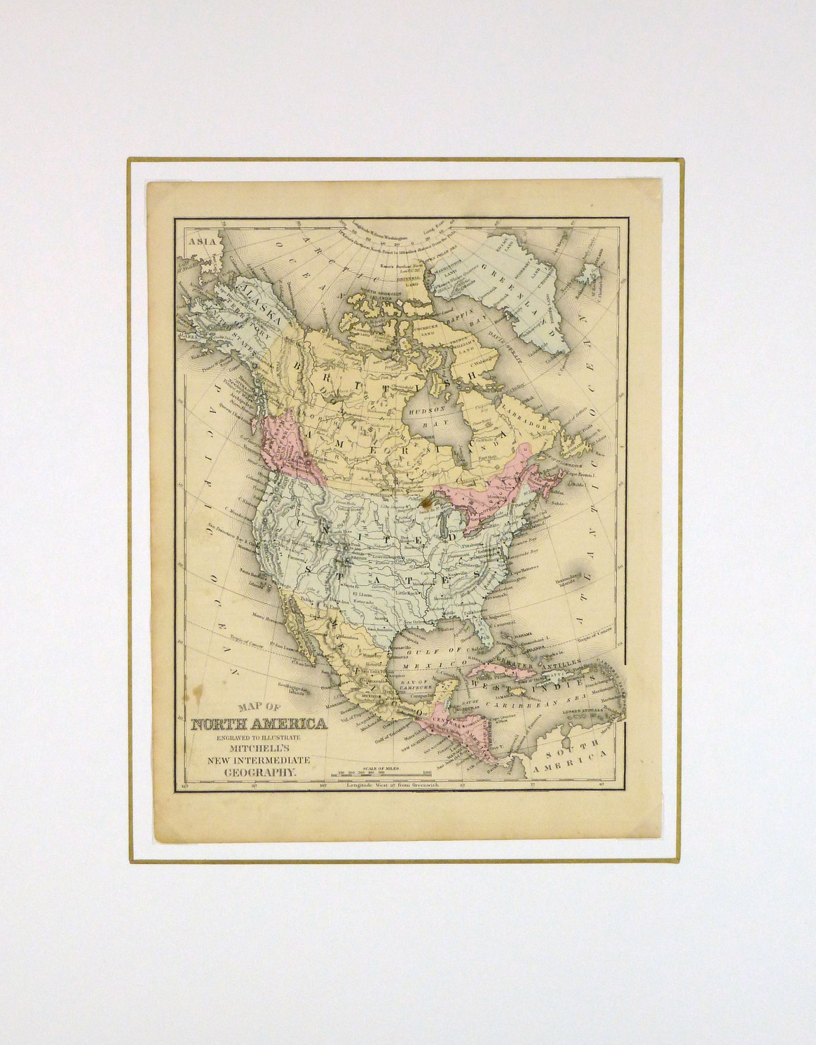 Map of North America, 1876-matted-8192K