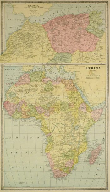 Africa and North Africa Map, 1890-main-8205K