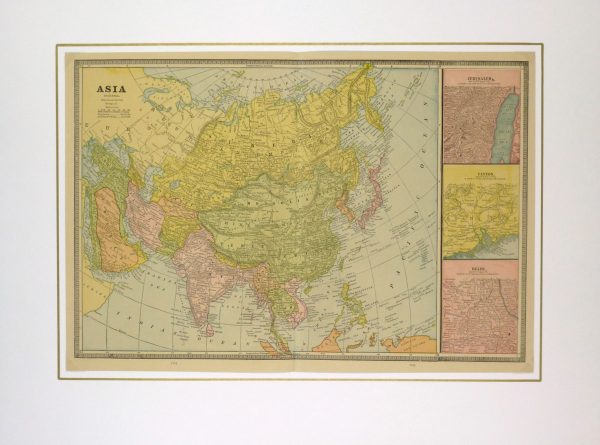 Asia Map, 1890-matted-8208K