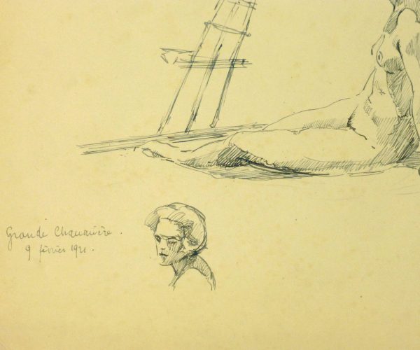 Nude Sketch, 1921-detail-8226K