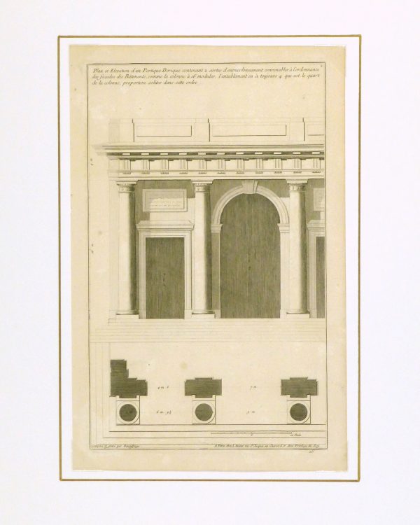 Doric Order Engraving, 1780-matted-8519K