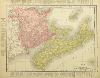 Maritime Provinces, Canada Map, 1895-main-8553K