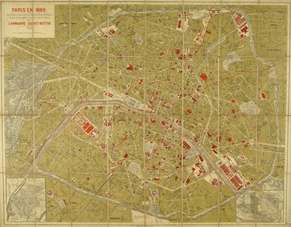 Paris World Fair Map, 1889