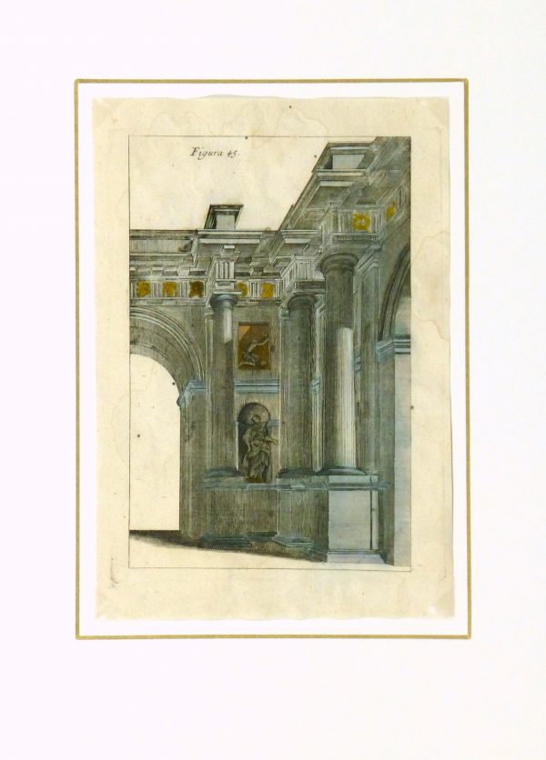 Italian Architecture, Circa 1730-matted-8635K