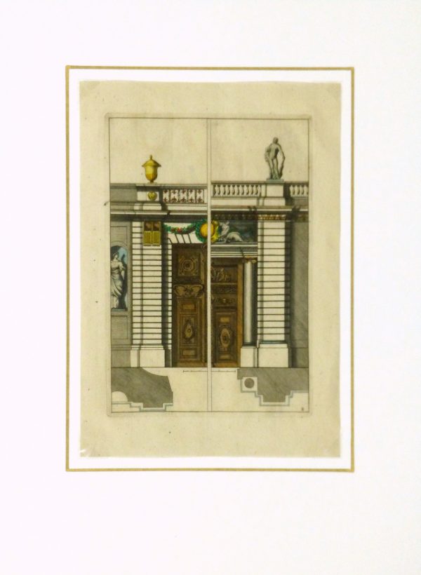 Italian Entrance, Circa 1730-matted-8638K