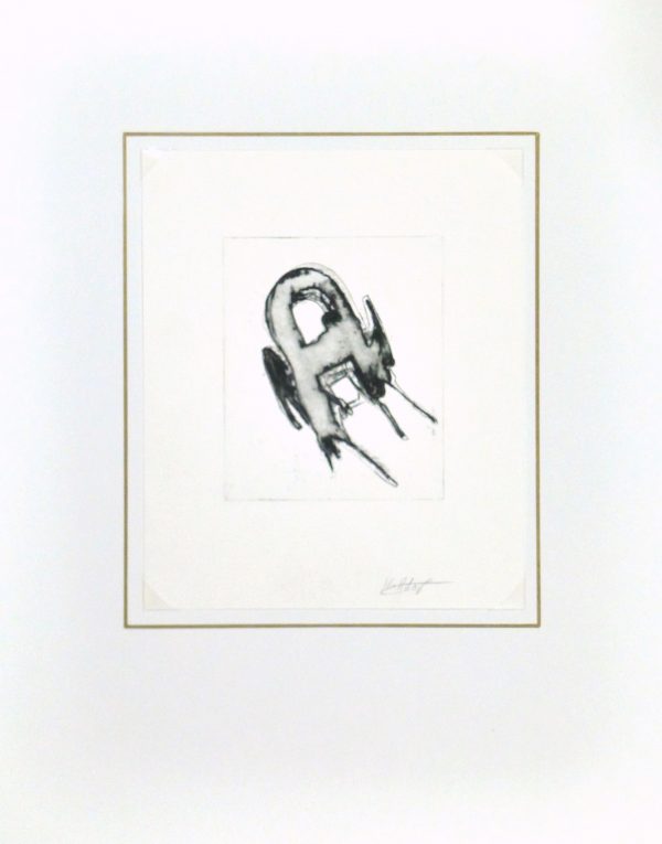Modern Abstract Engraving-matted-8745K