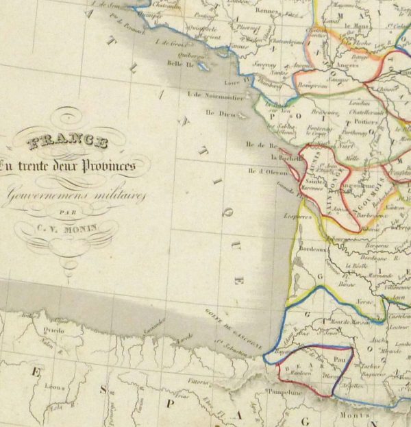 France Map, 1842-detail 2-8983K