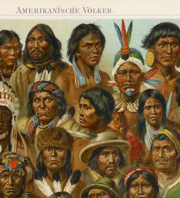 Native Americans Print, 1886-detail 2-9129K