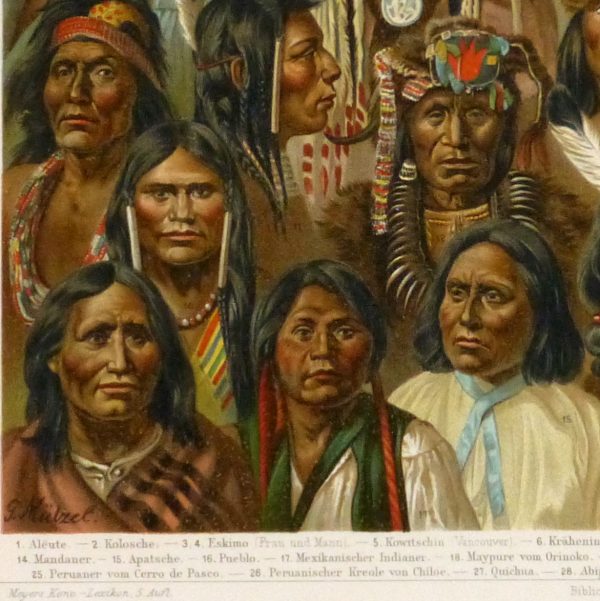 Native Americans Print, 1886-detail-9129K
