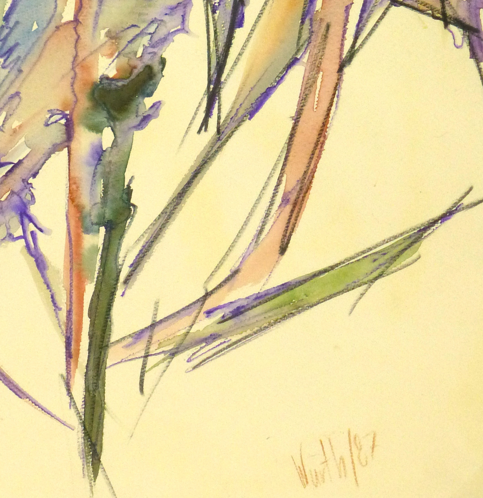 Watercolor - Organic Abstract-detail 2-9133K