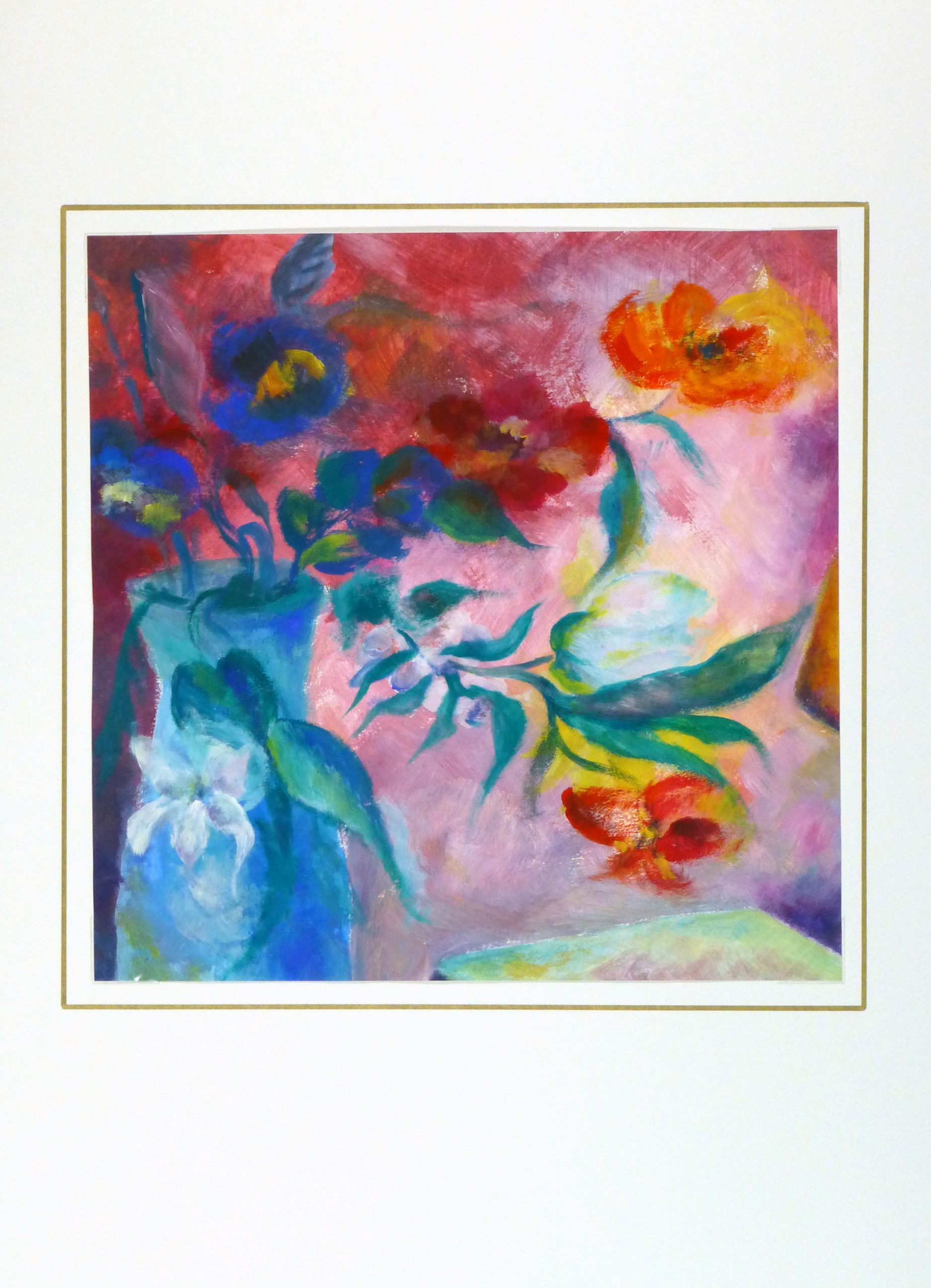 Acrylic - Artful Arrangement, Circa 1960-matted-9274K