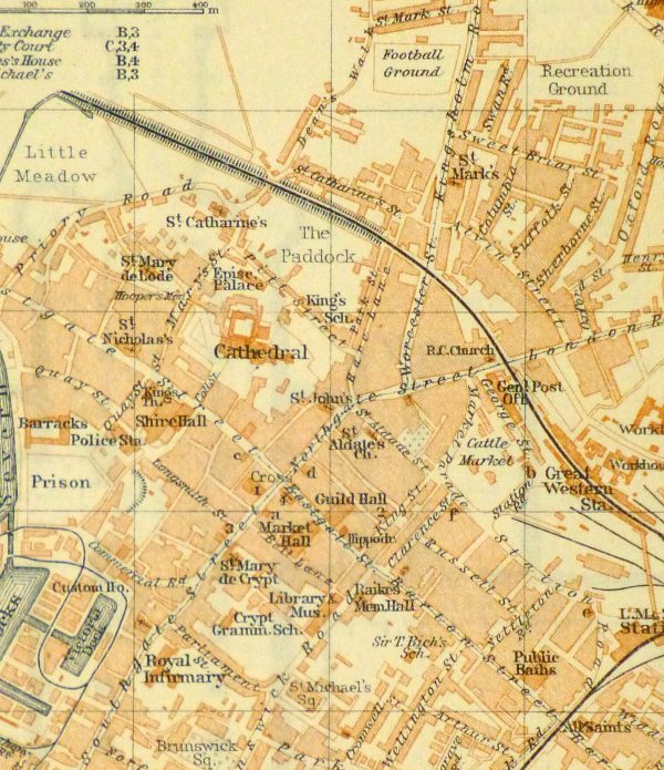 Gloucester England Map, 1927-detail-9344K