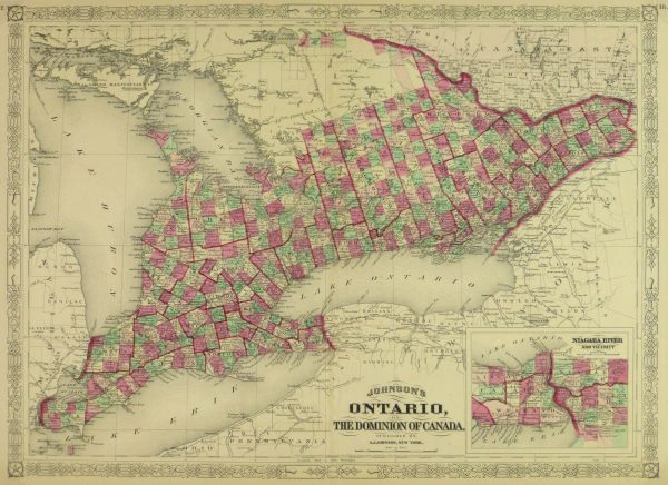 Ontario Map, 1868
