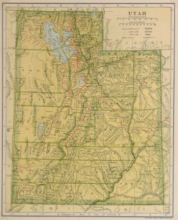 Utah Map,1906-main-9362K
