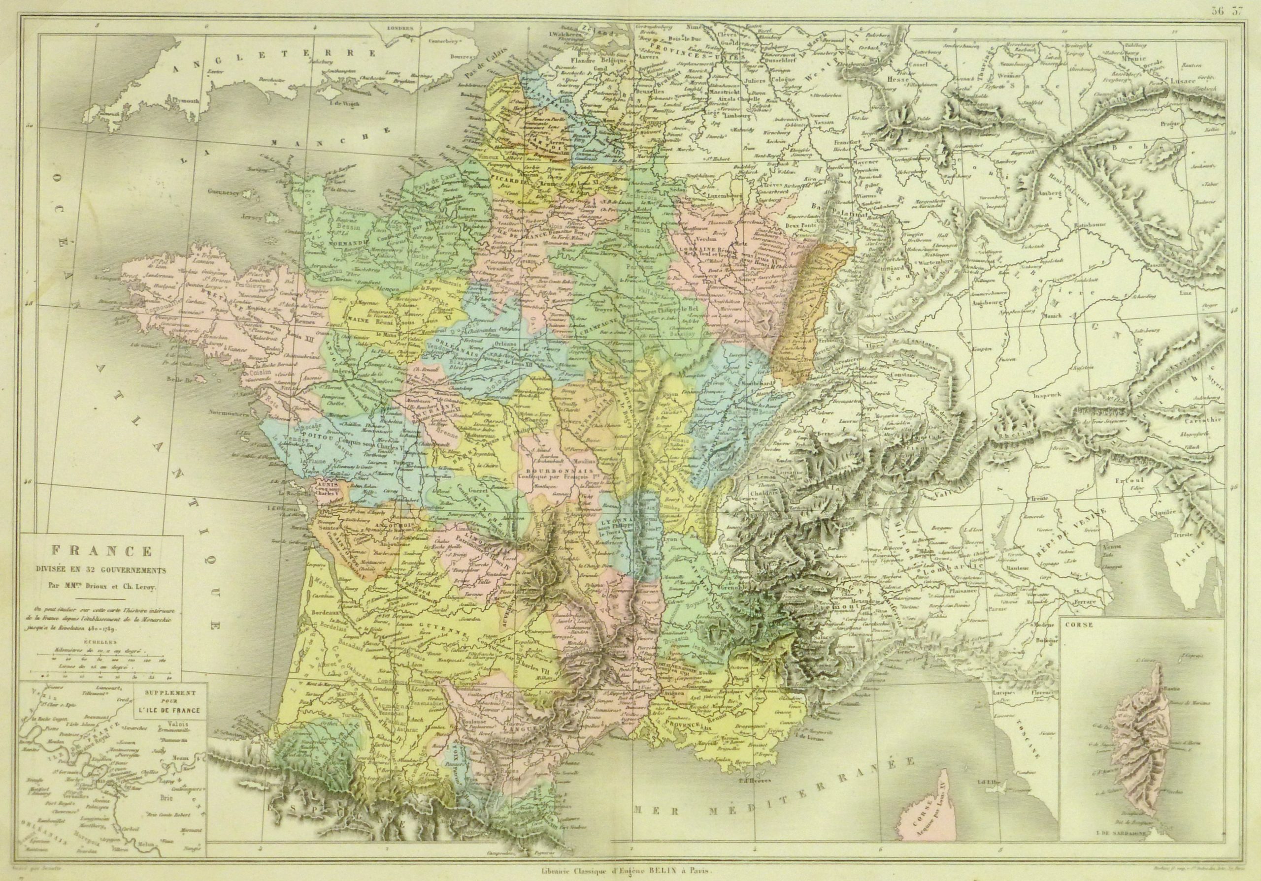France Map, 1884-main-9378K