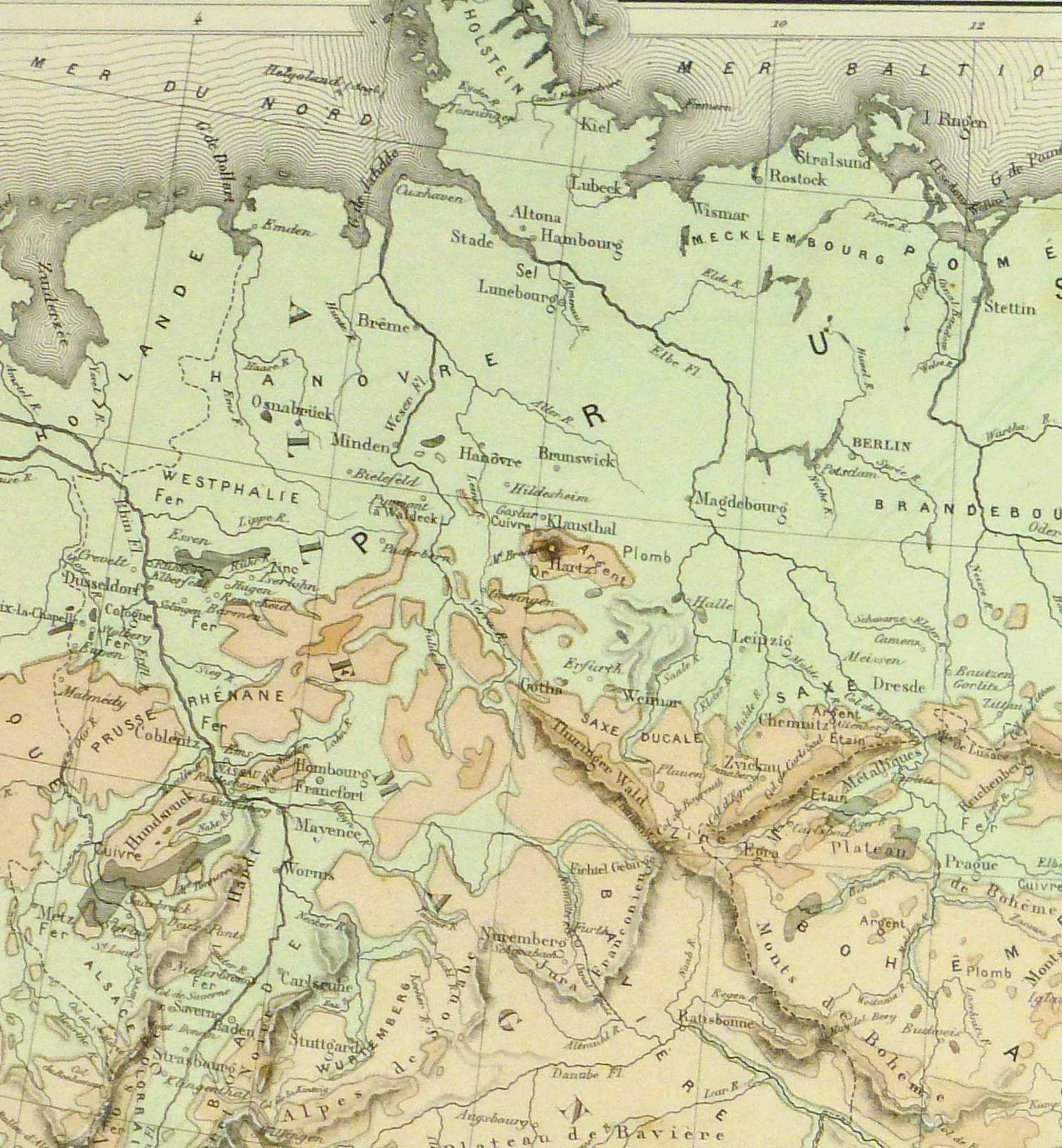 Germany & Prussia Map, 1886-detail 2-9380K