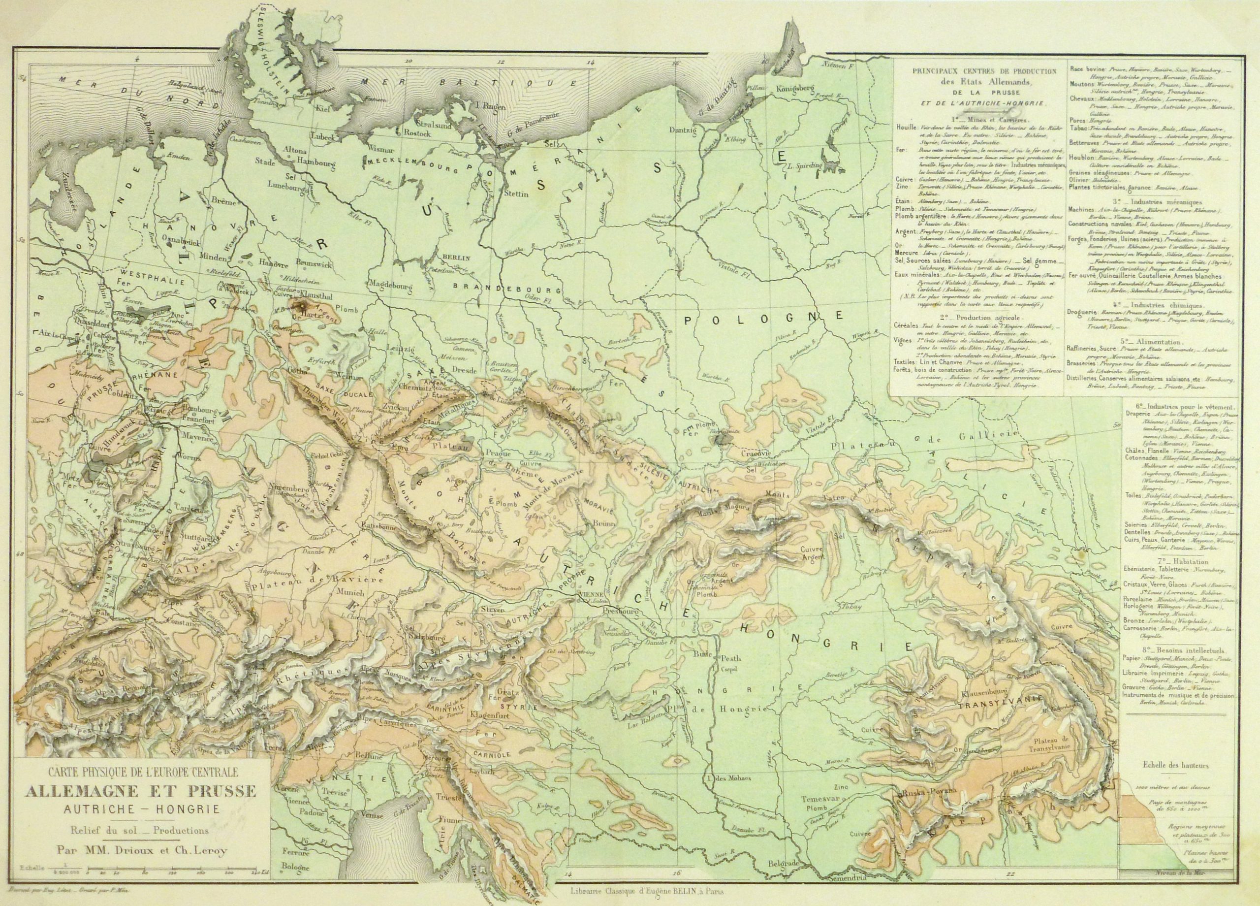 Germany & Prussia Map, 1886-main-9380K