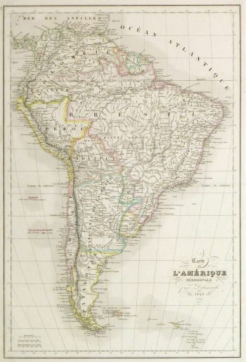 South America Map, 1843-main-9386K
