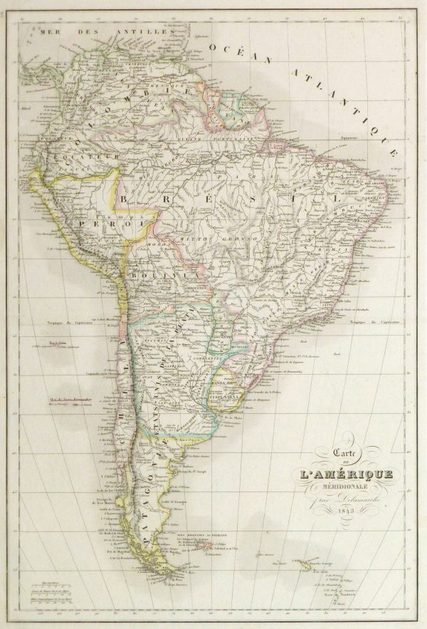 South America Map, 1843-main-9386K