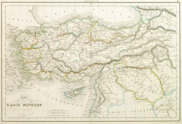 Turkey Map, 1845