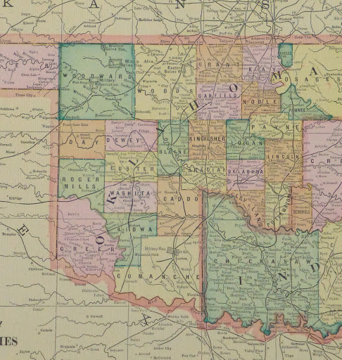 Map - Oklahoma & Indian Territory, 1903-detail-9467K