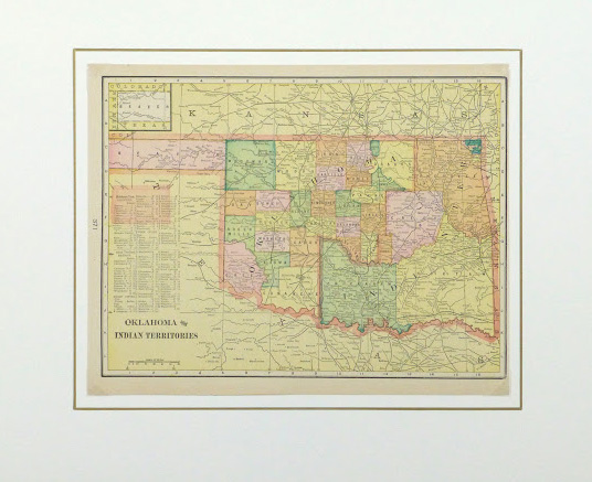 Map - Oklahoma & Indian Territory, 1903-matted-9467K
