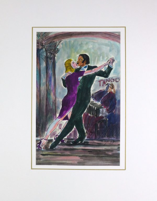 Tango Watercolor, 1987-matted-KB1379