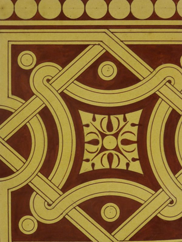 Interlocking Design Painting, Circa 1900-detail-KB1494