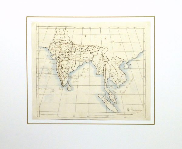 Map of Southern Asia, 1856-matted-10500M