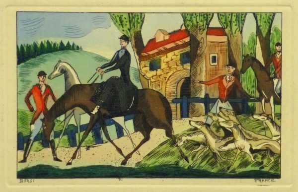 Etching- The Hunting Party, Circa 1920-main-10528M